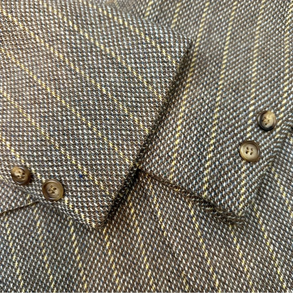 The Andover Shop Men’s Suit Blazer Striped Brown Tan